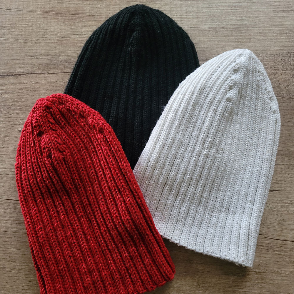 Strickset „Mütze im Rippenmuster“