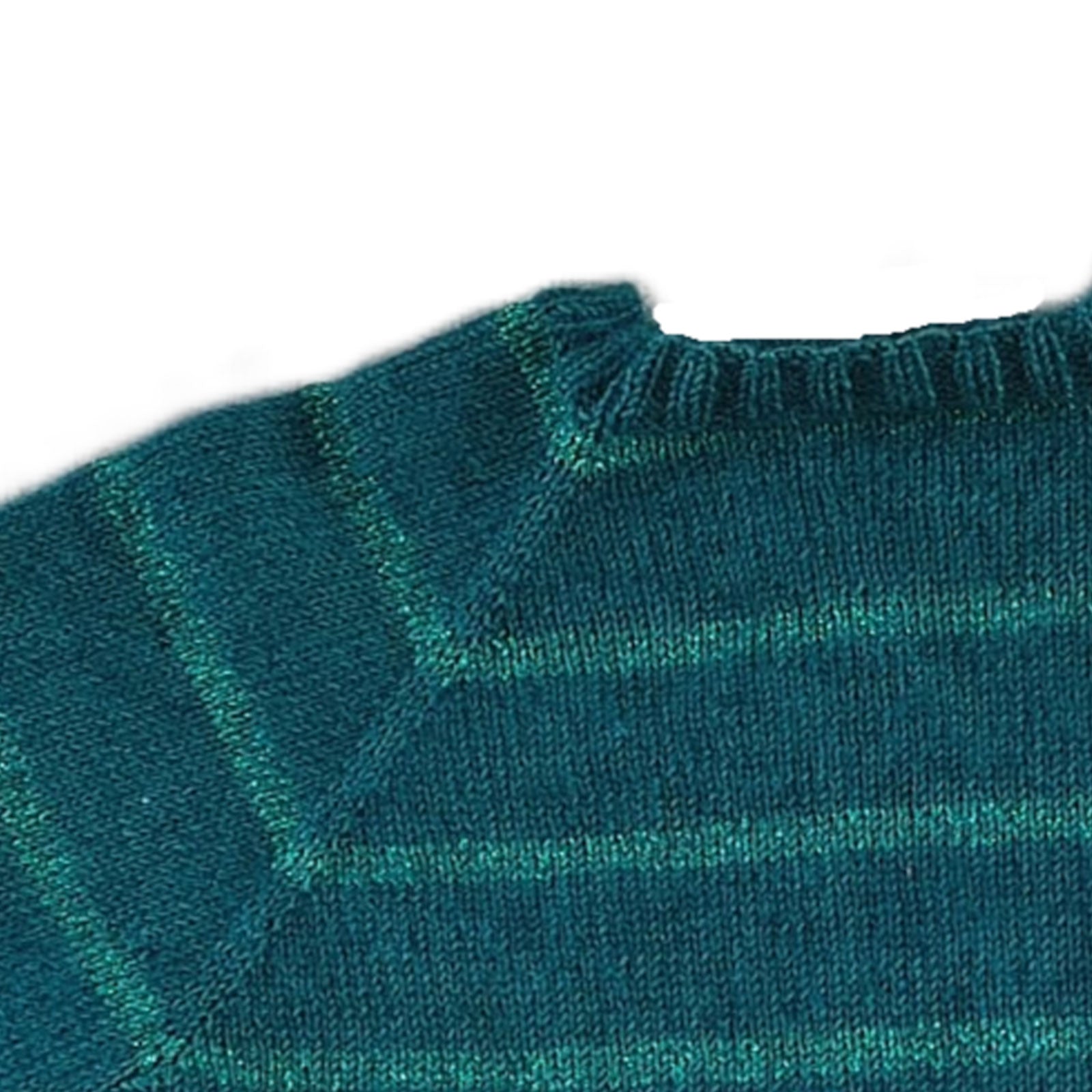 Strickset „Gestreifter Raglanpullover mit Rundkragen und Glitzer“