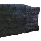 Gestreifter Raglanpullover mit Rollkragen und Glitzer