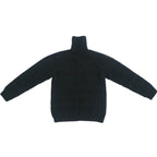 Gestreifter Raglanpullover mit Rollkragen und Glitzer