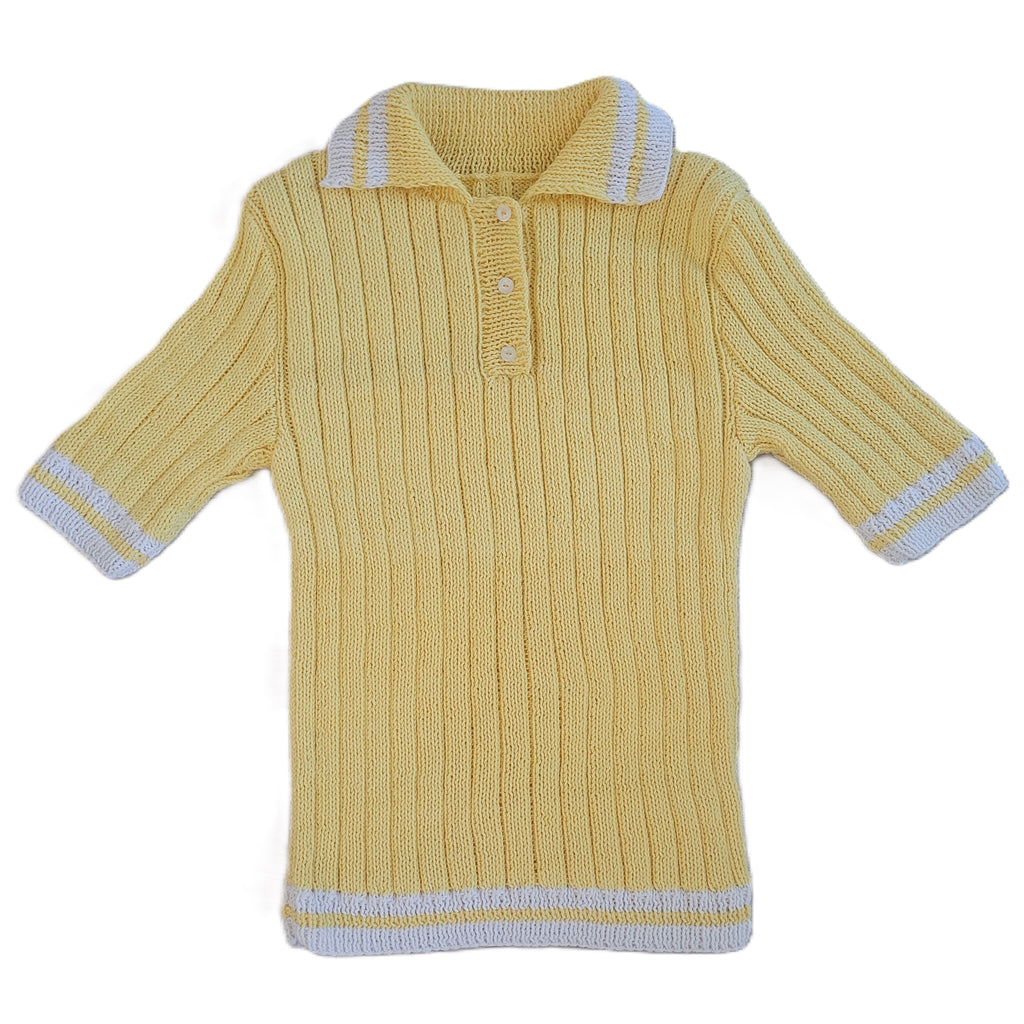 Strickset „Poloshirt im Rippenmuster“