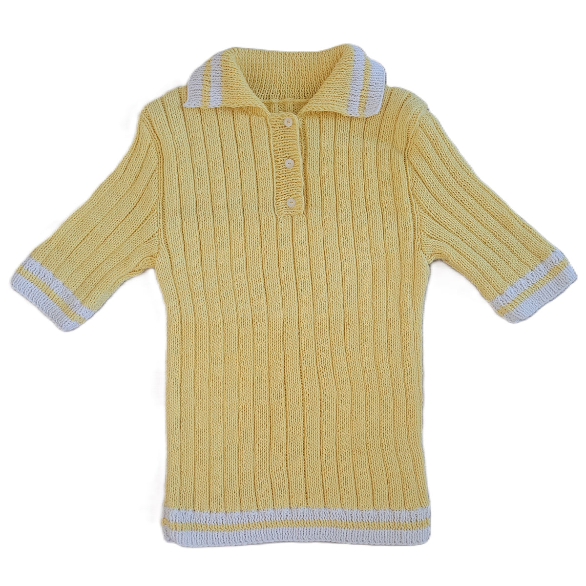 Strickset „Poloshirt im Rippenmuster“